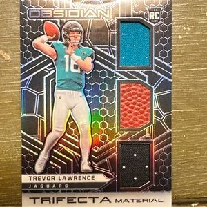 Obsidian Trifecta Trevor Lawrence rookie card